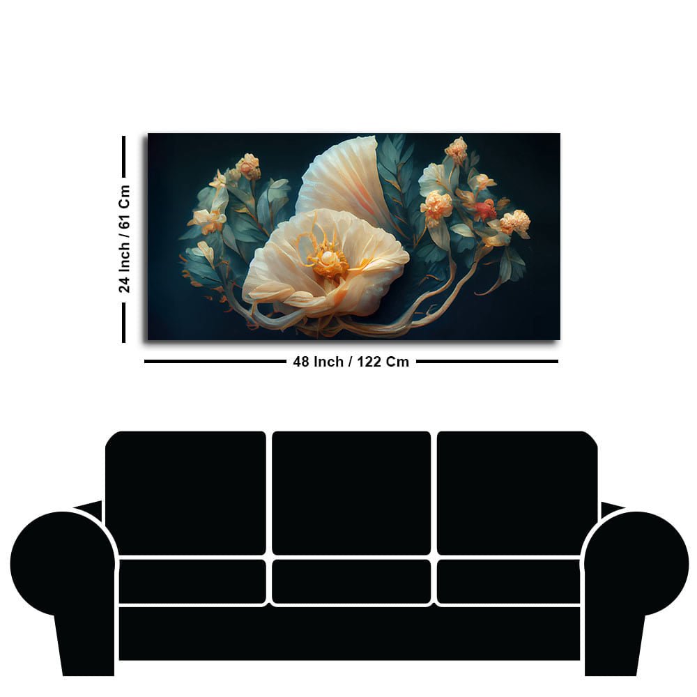 Elegant Floral Flower art Canvas Wall Painting - Decor Smart