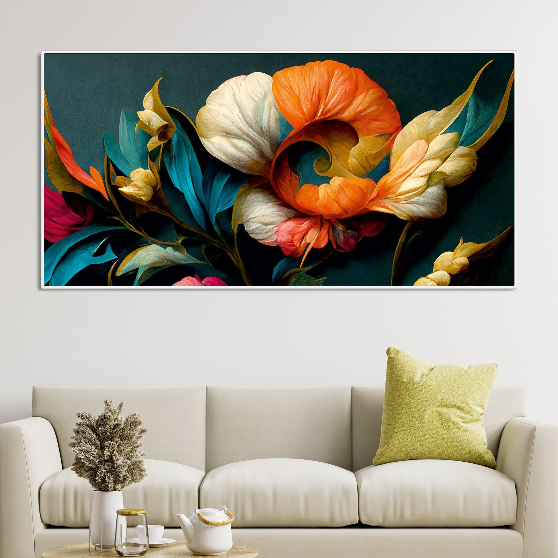 Elegant Floral Flower Artistic Art Canvas Wall Painting - Decor Smart