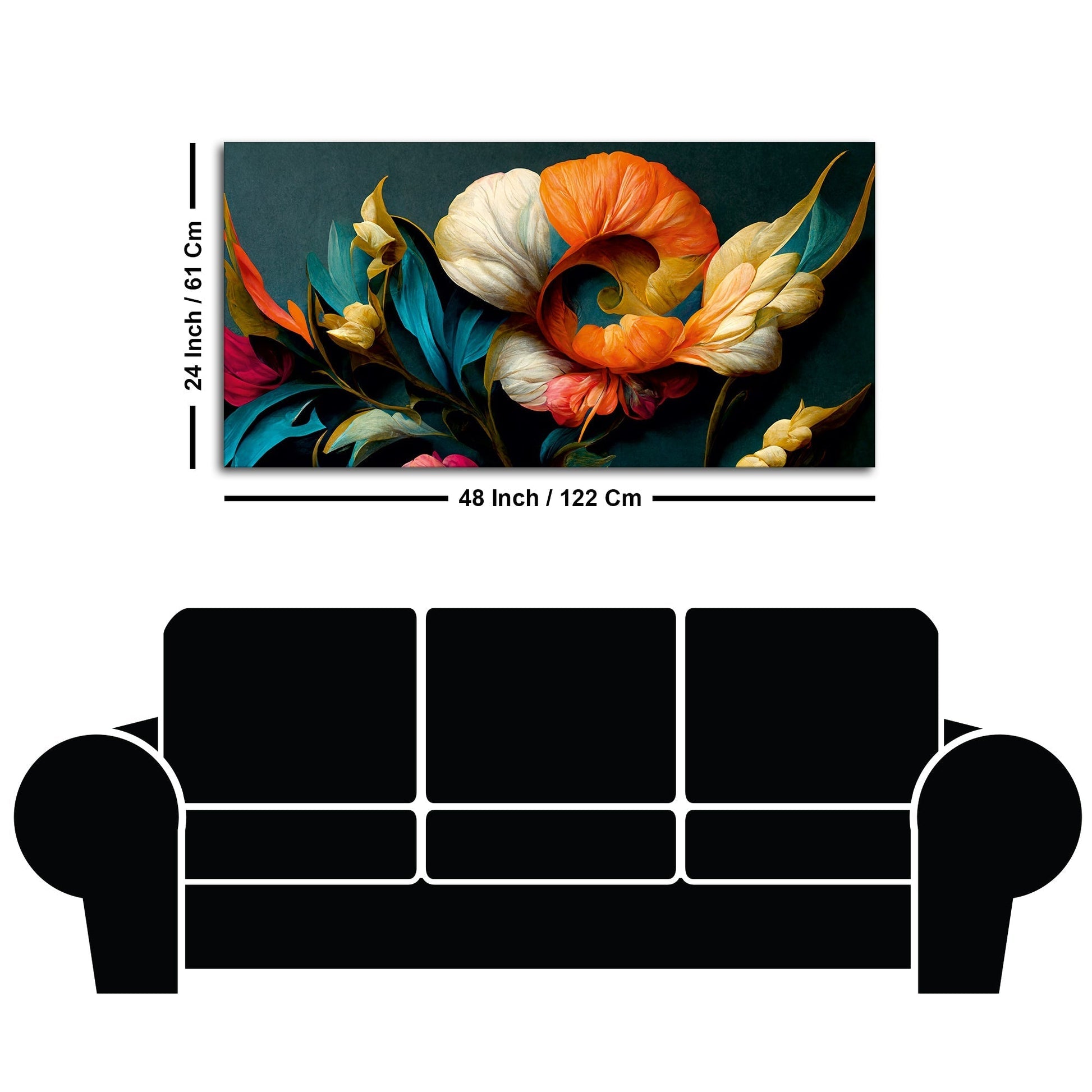 Elegant Floral Flower Artistic Art Canvas Wall Painting - Decor Smart