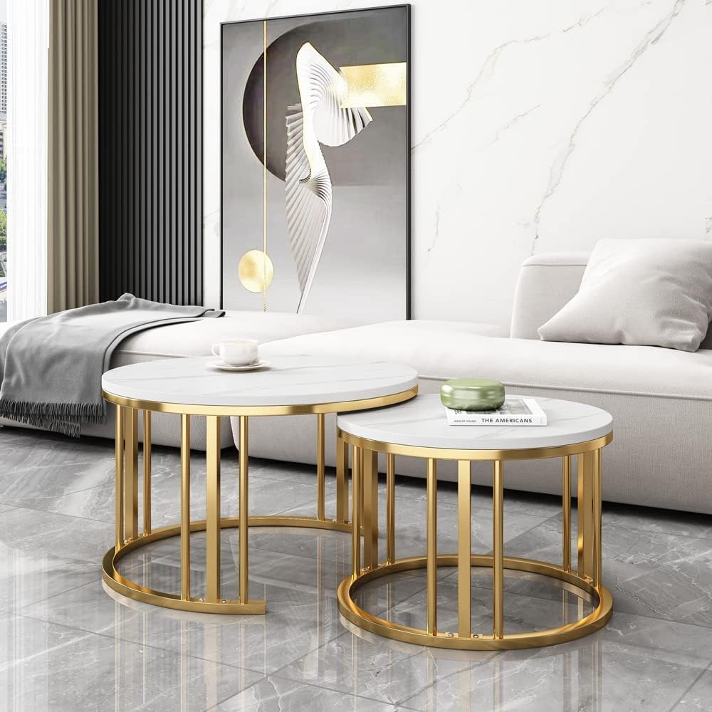 Elegant Modern Minimalist Stylish Nesting Coffee Table - Decor Smart