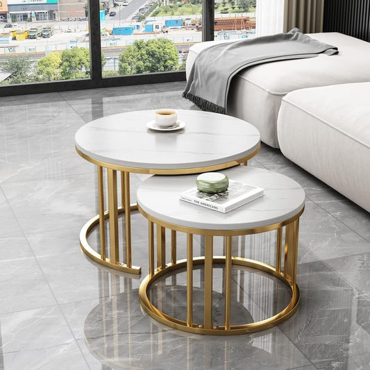 Elegant Modern Minimalist Stylish Nesting Coffee Table - Decor Smart