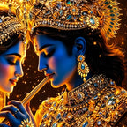 Elegant Radha Krishna Crystal Glass Painting for Spiritual Home Décor