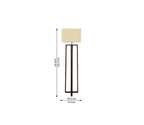 Elegant Wooden Floor Lamp with Brown Base and Beige Color Fabric