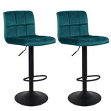 Emerald Color Plush Feel Velvet Counter Bar Chair / Long Chair - Decor Smart