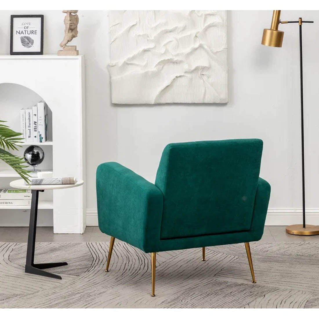 Emerald Luxurious Tufted Velvet Sofa Lounge Chair - Decor Smart