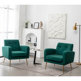 Emerald Luxurious Tufted Velvet Sofa Lounge Chair - Decor Smart