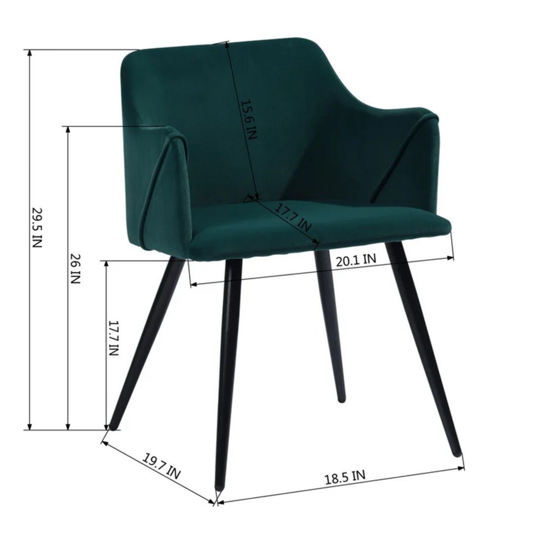 Emerald Rich Cushiony Plush Velvet Accent Chair - Decor Smart