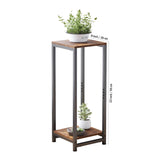 Enchanted Classic Wooden Textured with Metal Finish Side Table - Decor Smart