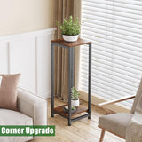 Enchanted Classic Wooden Textured with Metal Finish Side Table - Decor Smart