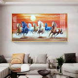 Energetic Horses Premium Acrylic Floating Wall Painting - Decor Smart