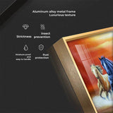 Energetic Horses Premium Acrylic Floating Wall Painting - Decor Smart