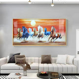 Energetic Horses Premium Acrylic Floating Wall Painting - Decor Smart