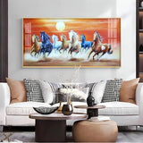 Energetic Horses Premium Acrylic Floating Wall Painting - Decor Smart