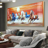 Energetic Horses Premium Acrylic Floating Wall Painting - Decor Smart