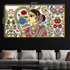 Ethnic Indian Art Crystal Glass Painting for Living Room Decor