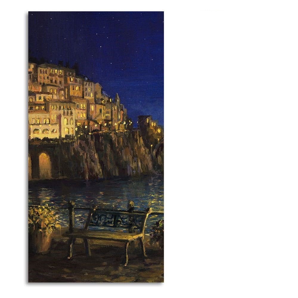 Evening at The Coast of Amalfi in Italy Wall Painting - Decor Smart
