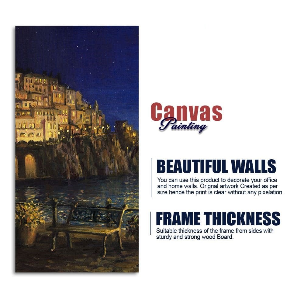 Evening at The Coast of Amalfi in Italy Wall Painting - Decor Smart