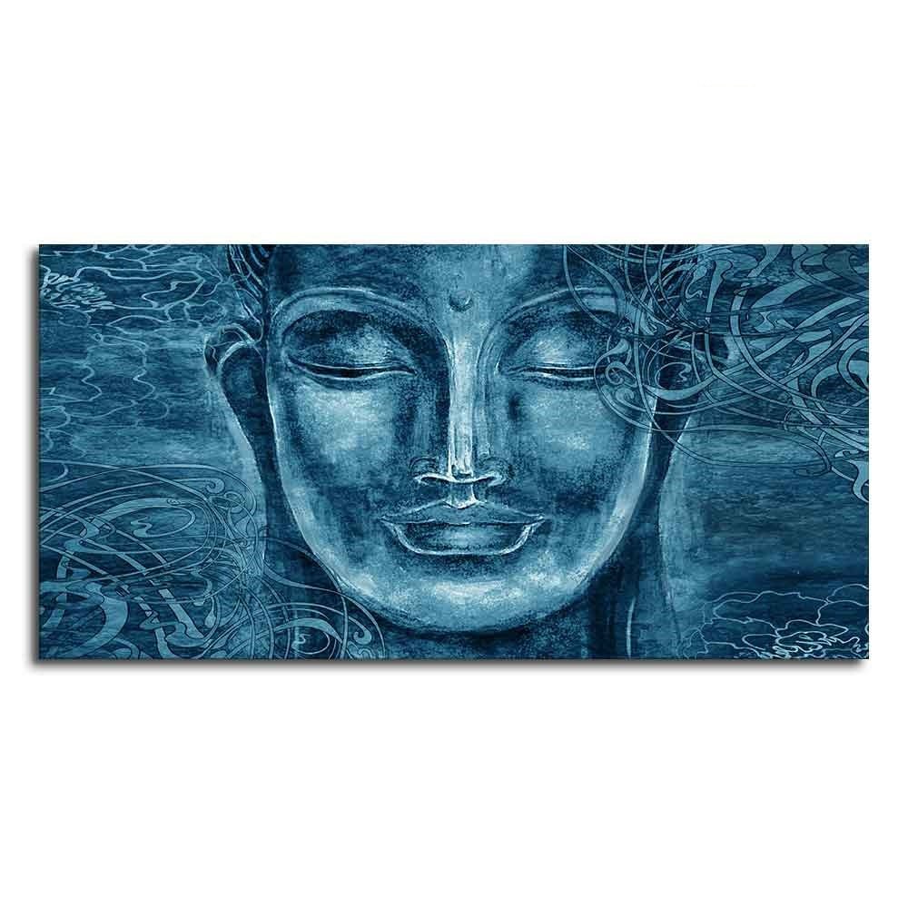 Face Sculpture of Buddha Wall Painting - Decor Smart