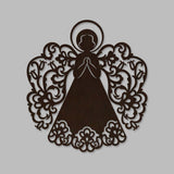 Fairy Angel Backlit Wooden Wall Hanging with LED Night Light Walnut Finish - Decor Smart
