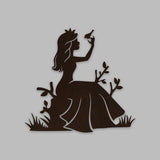 Fairytale Princess Backlit Wooden Wall Decor with LED Night Light Walnut Finish - Decor Smart