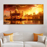 Famous Holy Golden Temple At Sunset View Canvas Wall Painting - Decor Smart