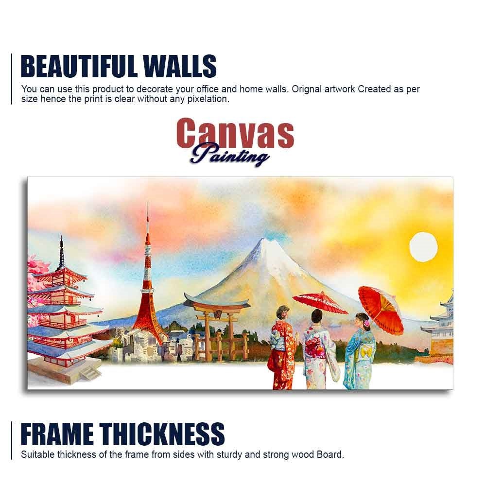 Famous Places of Japan Canvas Wall Painting - Decor Smart