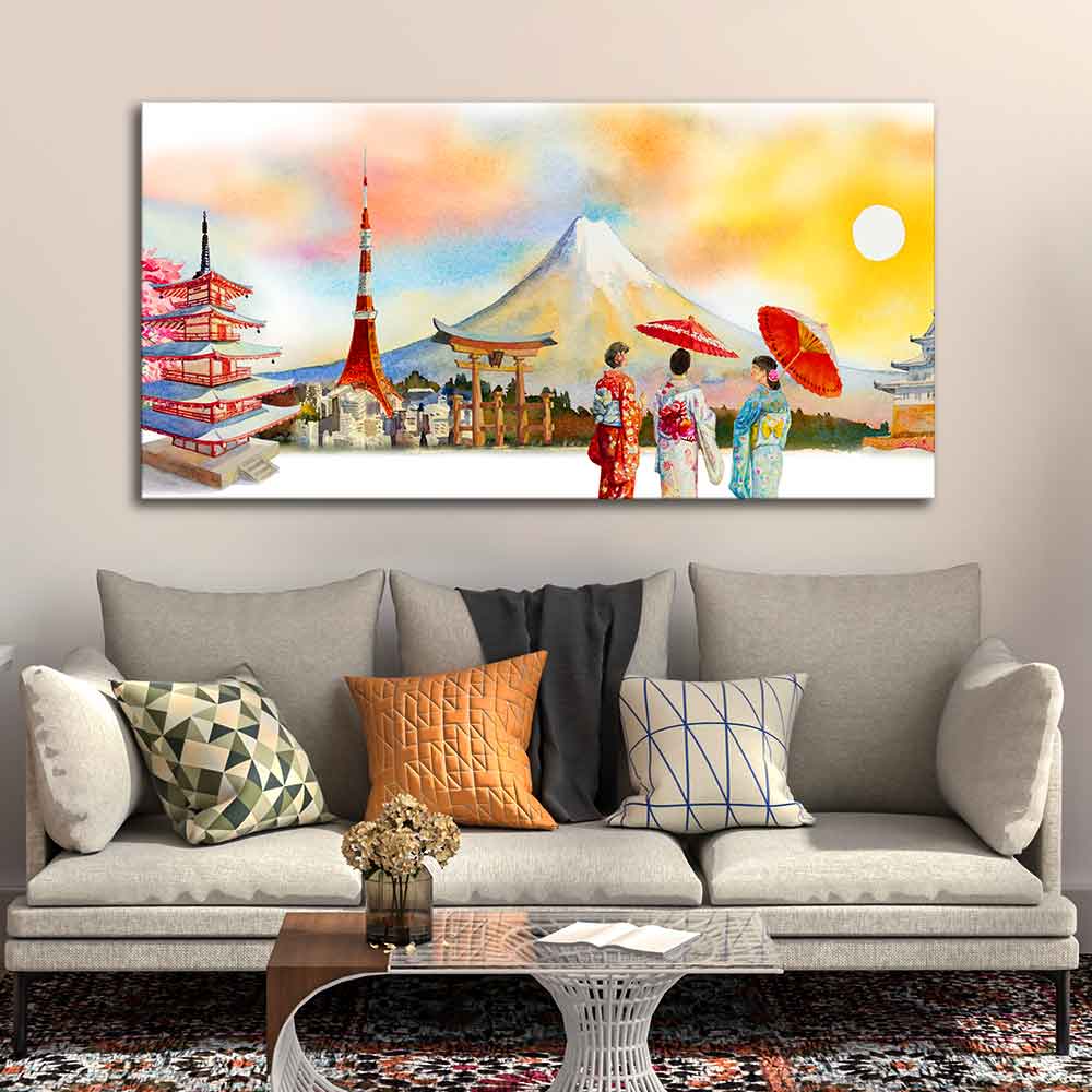 Famous Places of Japan Canvas Wall Painting - Decor Smart