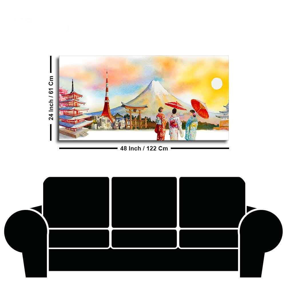 Famous Places of Japan Canvas Wall Painting - Decor Smart