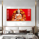 Floral Buddha Premium Acrylic Floating Wall Painting - Decor Smart