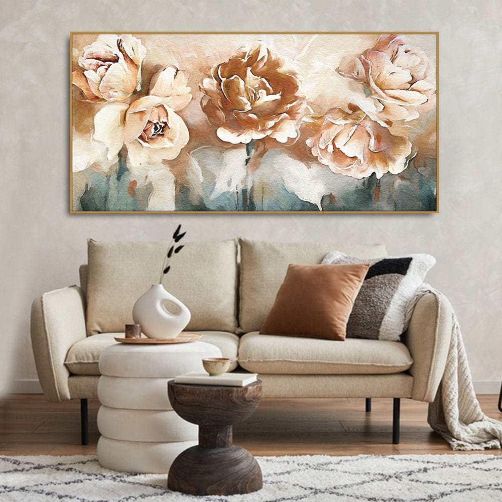 Floral Flower White Rose Canvas Wall Painting - Decor Smart