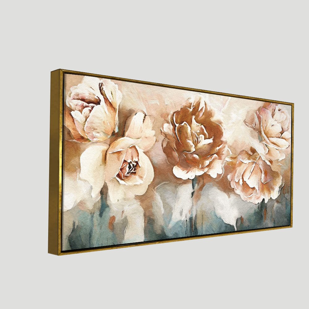 Floral Flower White Rose Canvas Wall Painting - Decor Smart