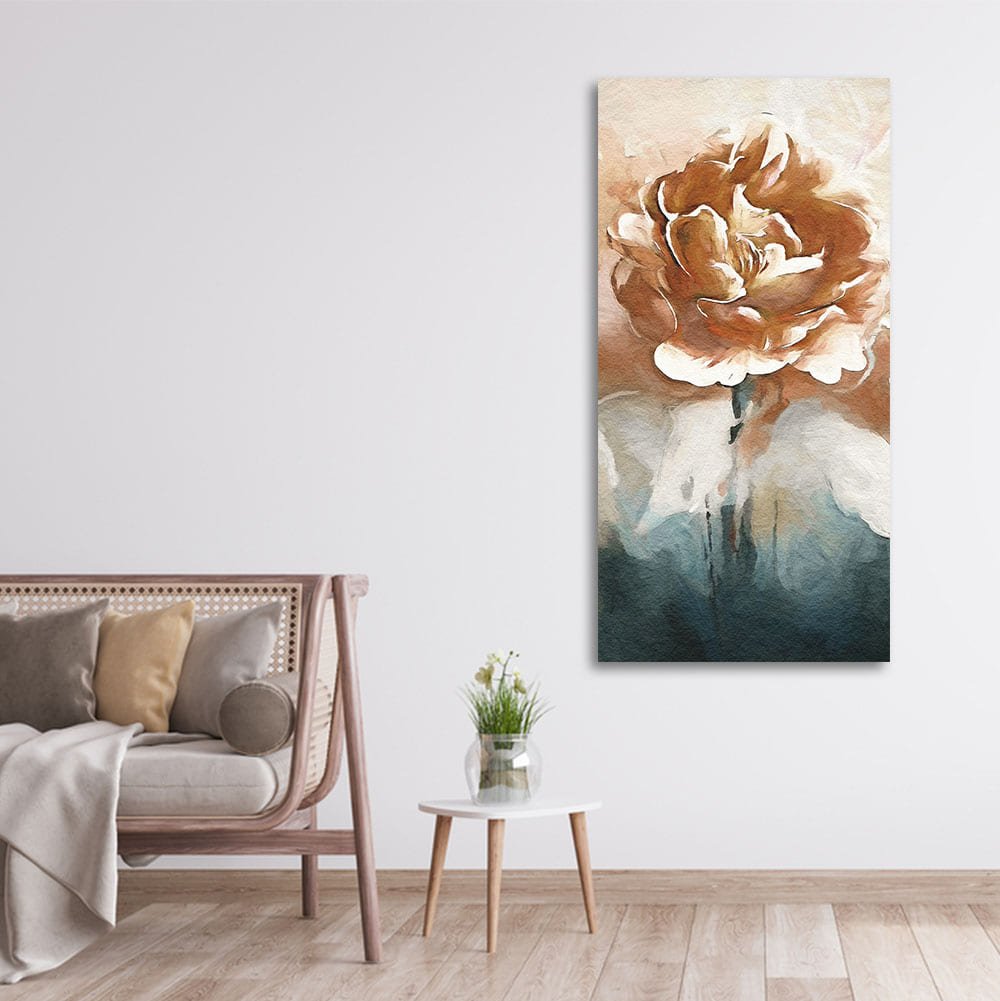 Floral Flower White Rose Premium Canvas Wall Painting - Decor Smart