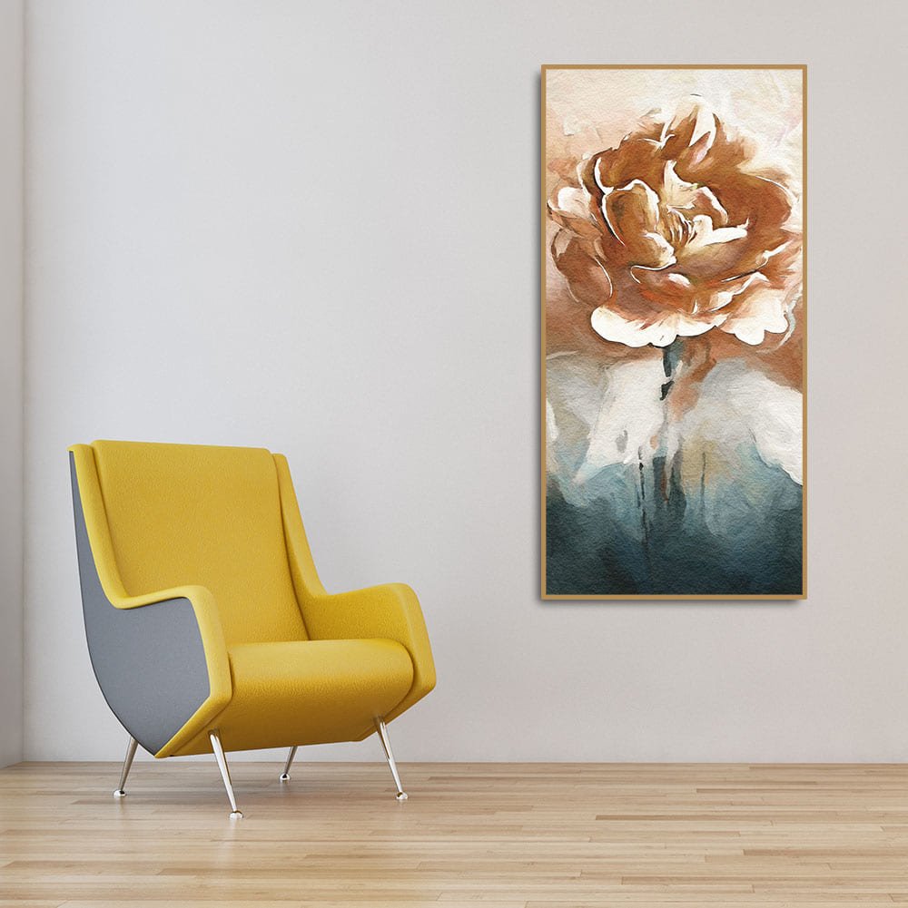 Floral Flower White Rose Premium Canvas Wall Painting - Decor Smart