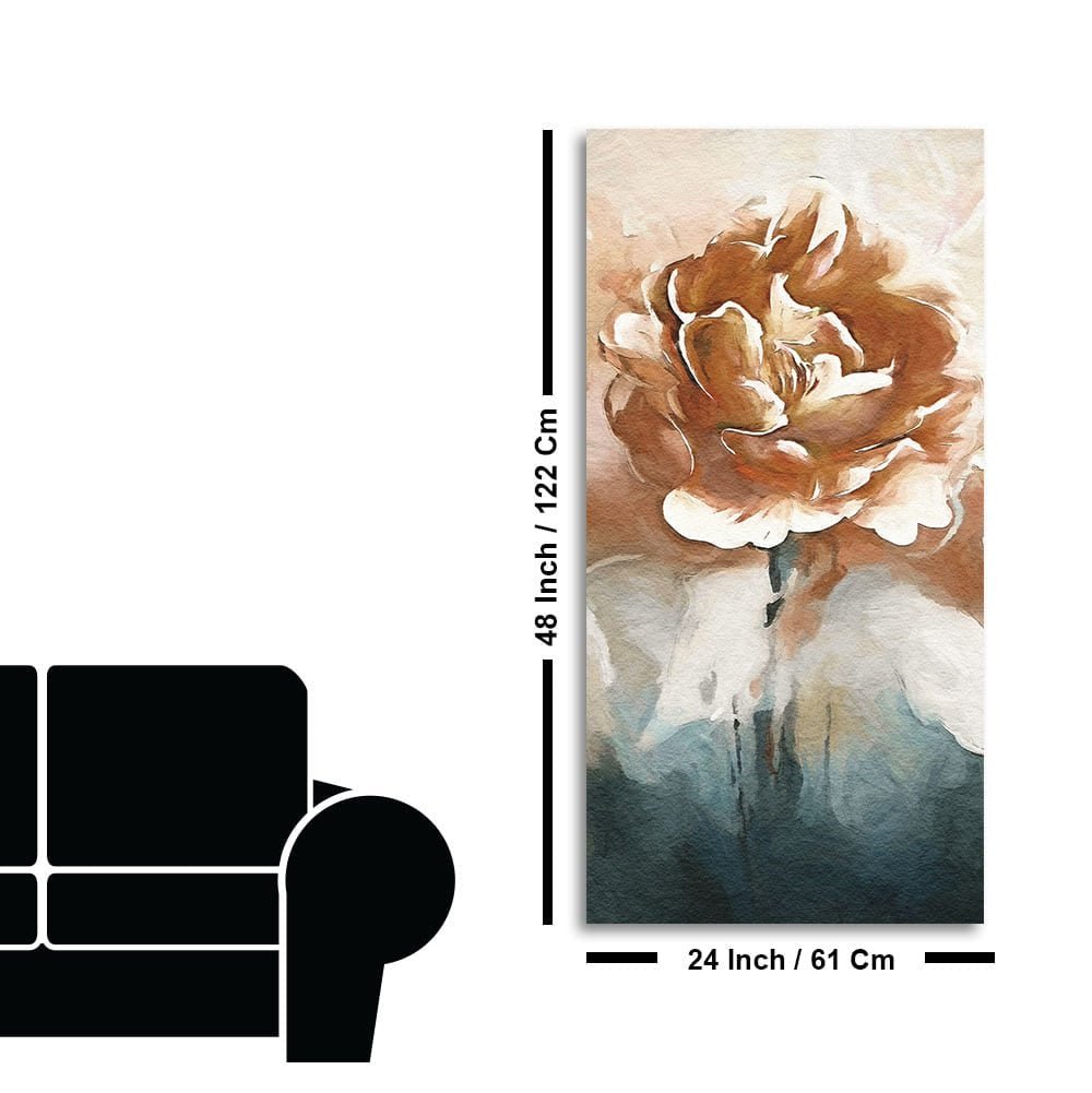 Floral Flower White Rose Premium Canvas Wall Painting - Decor Smart
