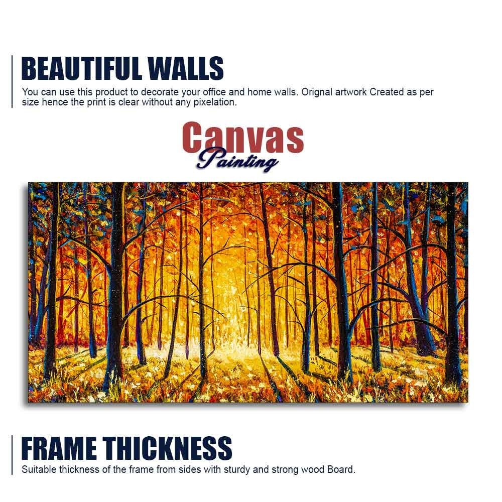 Forest in Autumn Premium Wall Painting - Decor Smart