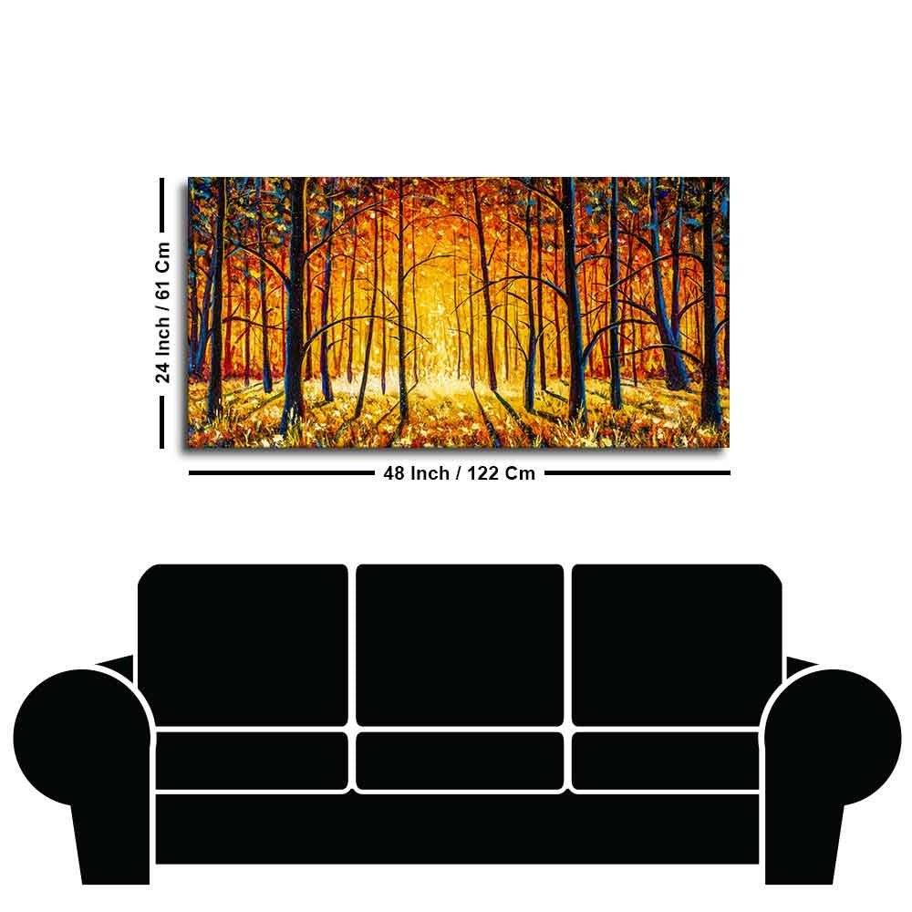 Forest in Autumn Premium Wall Painting - Decor Smart
