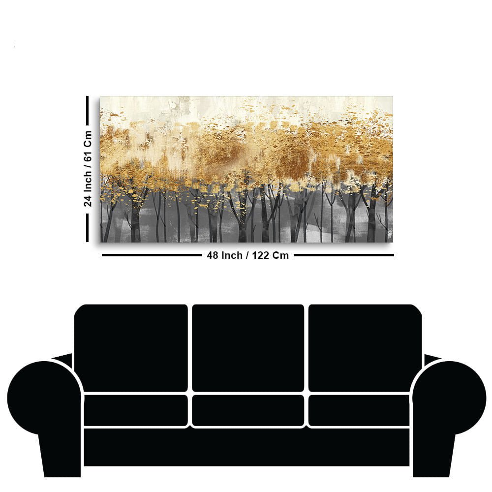 Forest Splatter Abstract Art Canvas Wall Painting - Decor Smart