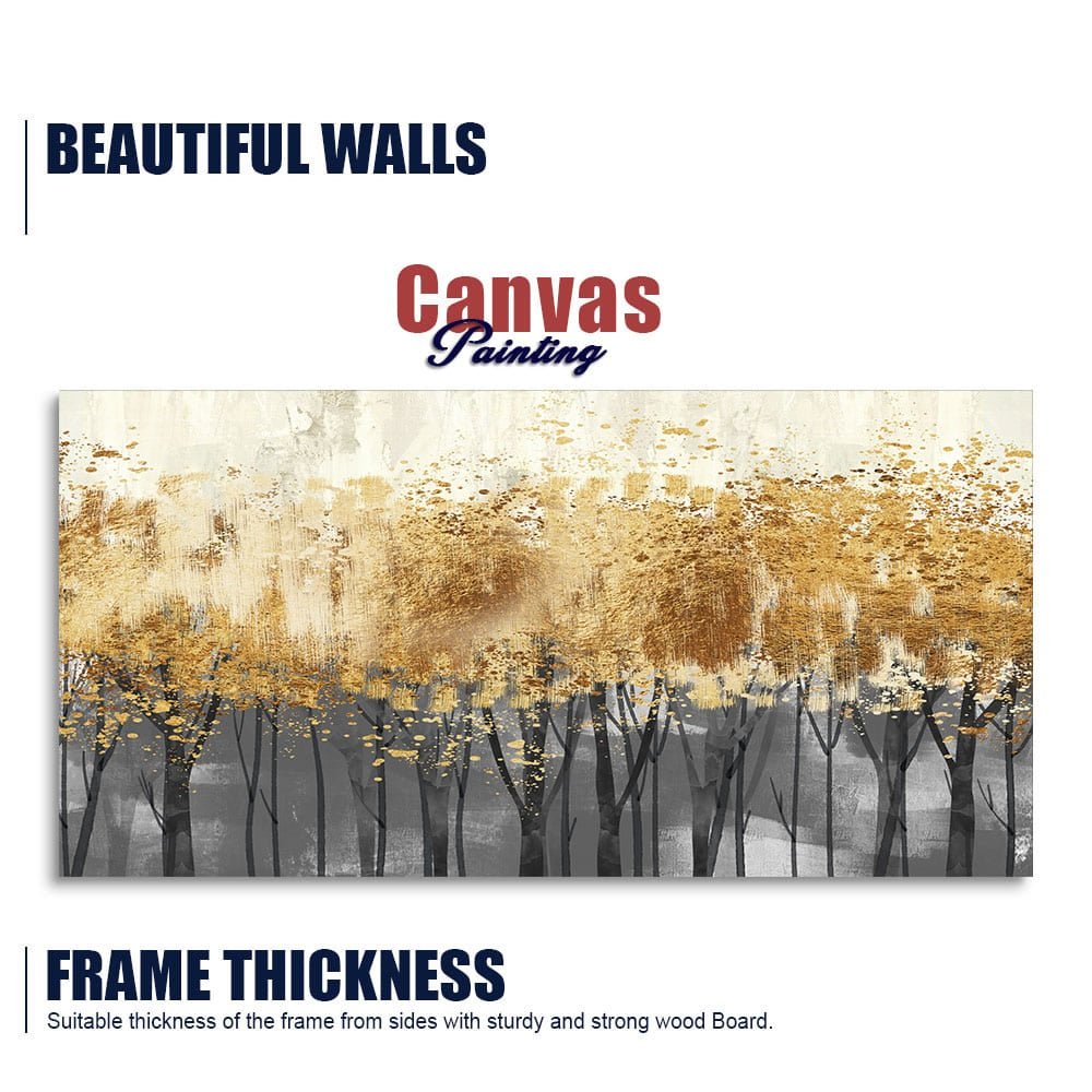 Forest Splatter Abstract Art Canvas Wall Painting - Decor Smart