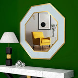 Frameless Beveled Asymmetrical Bathroom Wall Mirror - Decor Smart