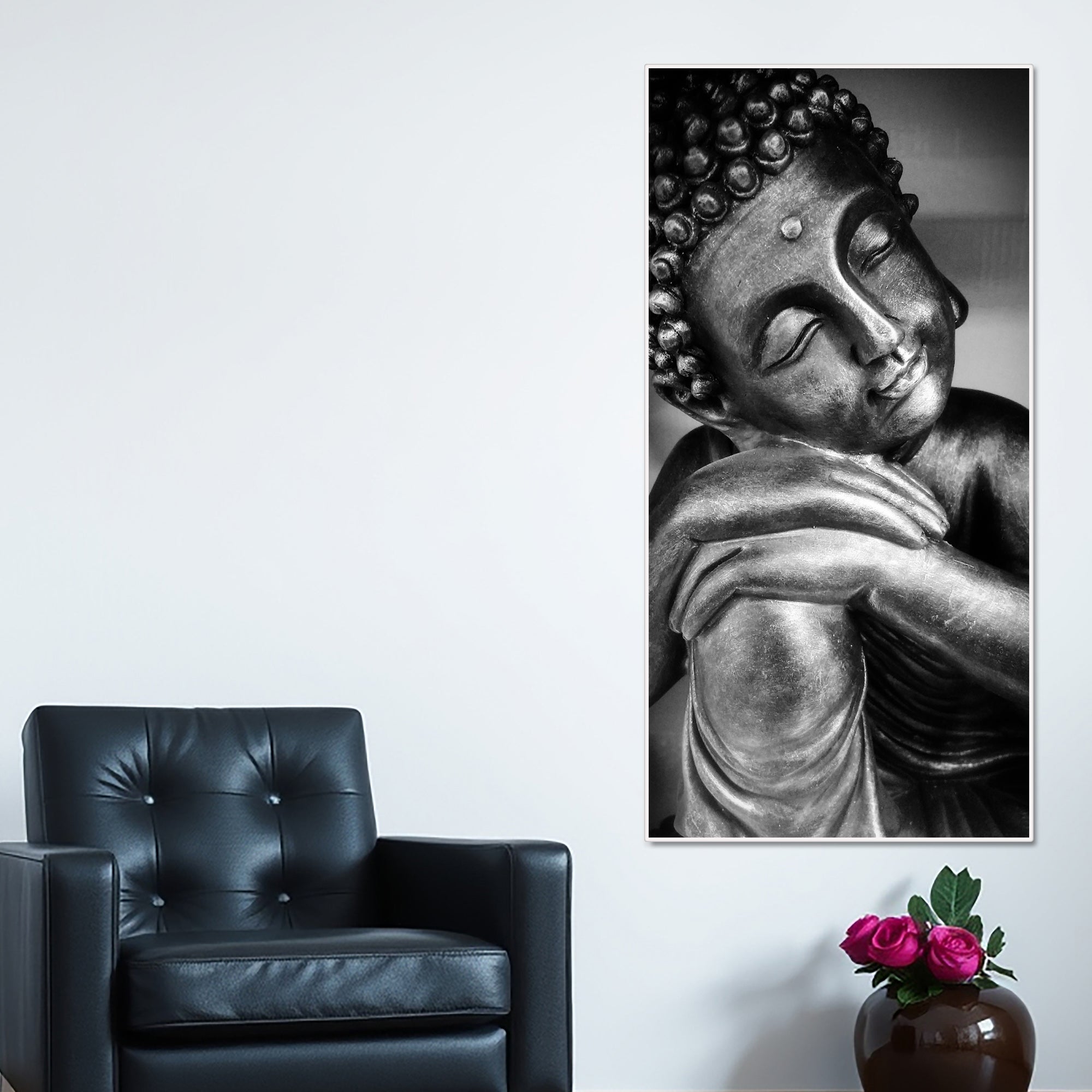 Gautam Buddha Sculpture Canvas Wall Painting - Decor Smart