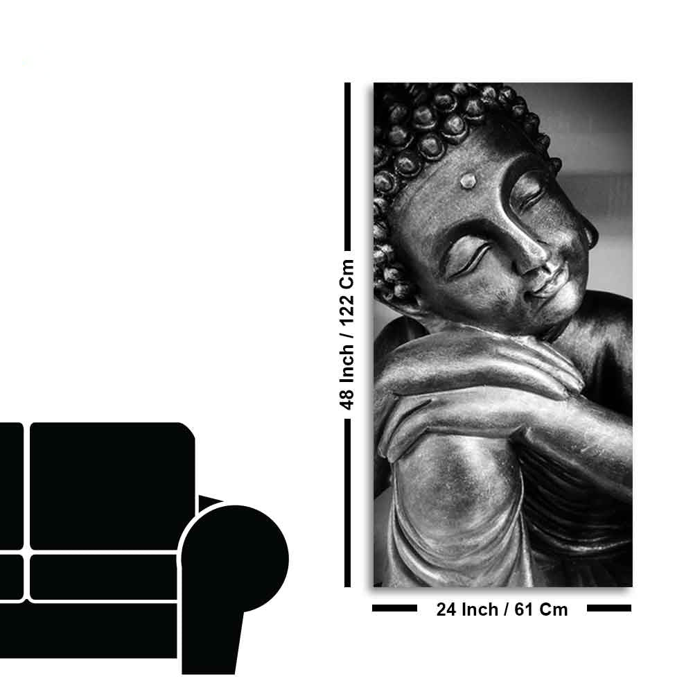 Gautam Buddha Sculpture Canvas Wall Painting - Decor Smart