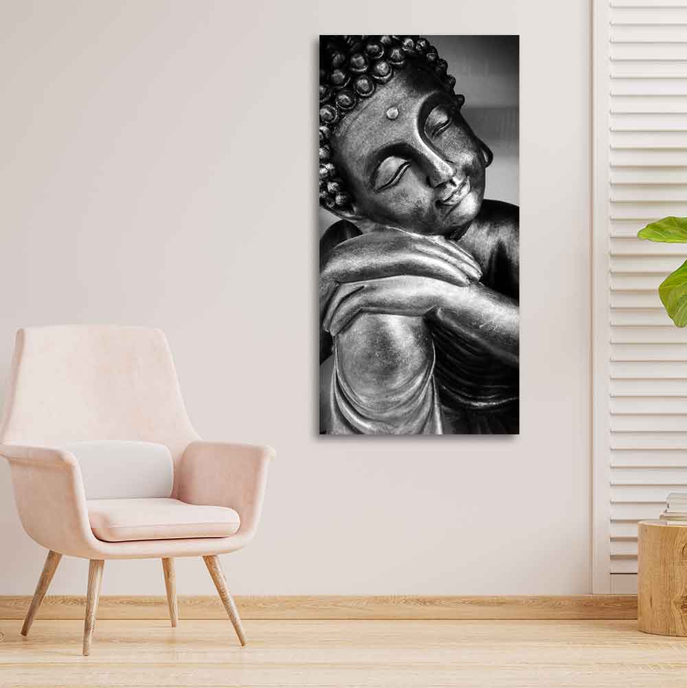 Gautam Buddha Sculpture Canvas Wall Painting - Decor Smart