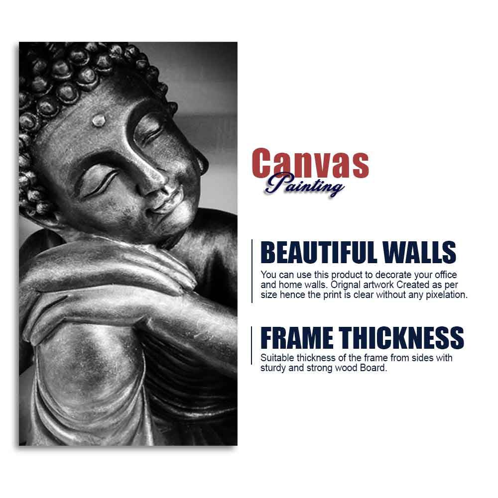 Gautam Buddha Sculpture Canvas Wall Painting - Decor Smart