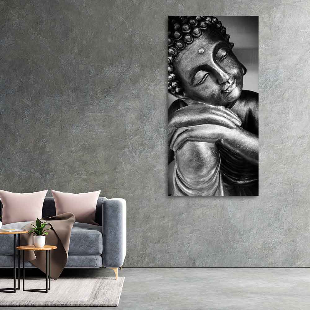 Gautam Buddha Sculpture Canvas Wall Painting - Decor Smart