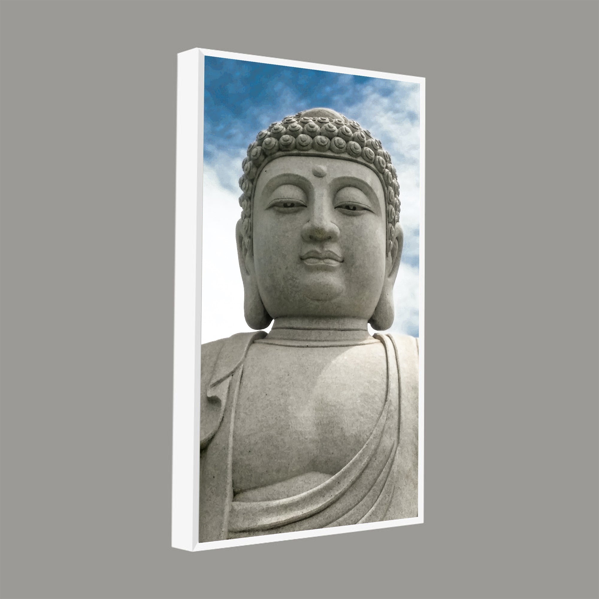 Gautam Buddha Sculpture Vertical Wall Painting - Decor Smart