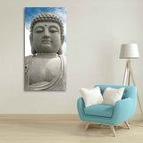 Gautam Buddha Sculpture Vertical Wall Painting - Decor Smart