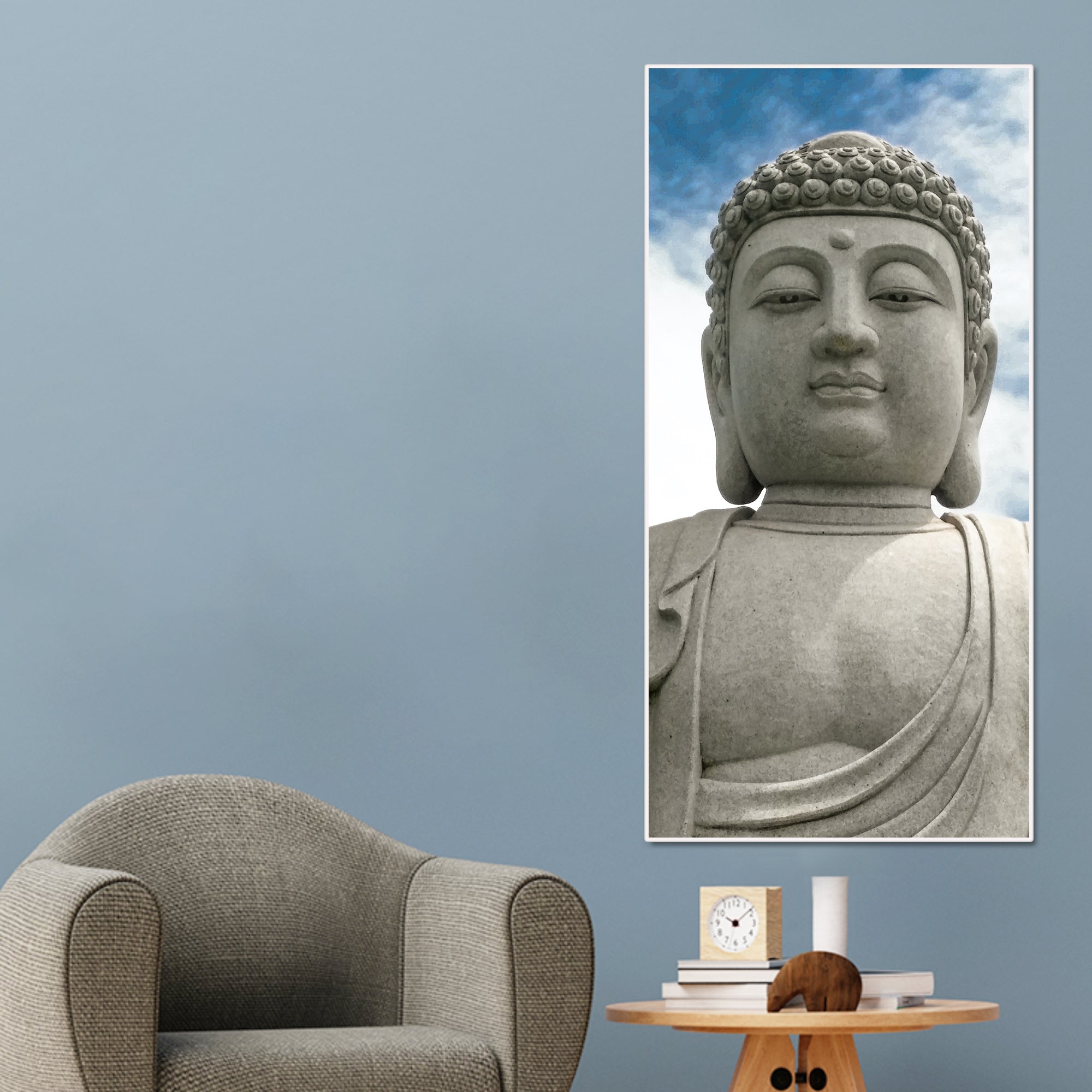 Gautam Buddha Sculpture Vertical Wall Painting - Decor Smart