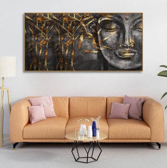 Gautam Buddha Sculpture Wall Painting - Decor Smart