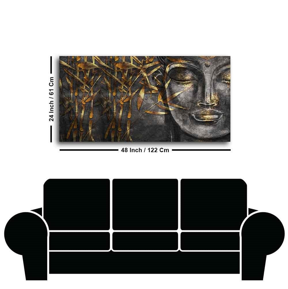 Gautam Buddha Sculpture Wall Painting - Decor Smart