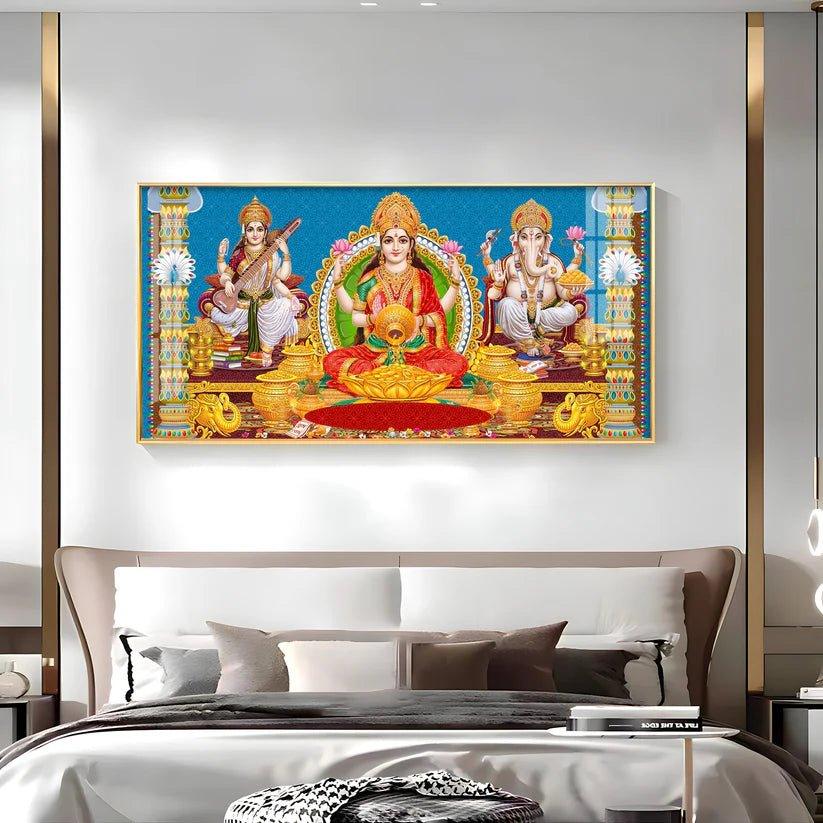God and Goddess Blessings Premium Acrylic Floating Wall Painting - Decor Smart